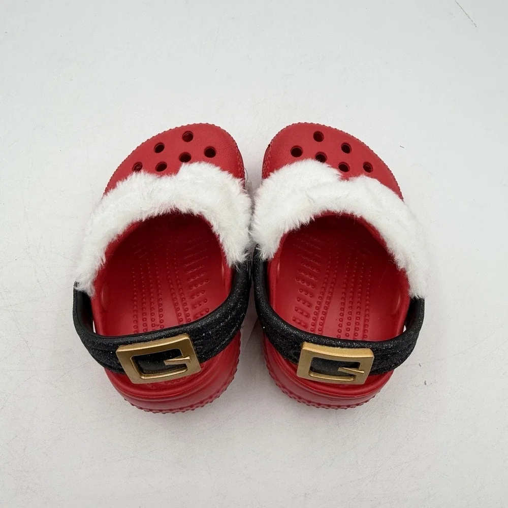 Crocs Littles Santa Claus Classic Clogs Toddler Size C2/C3 Red‎ Christmas Shoes
